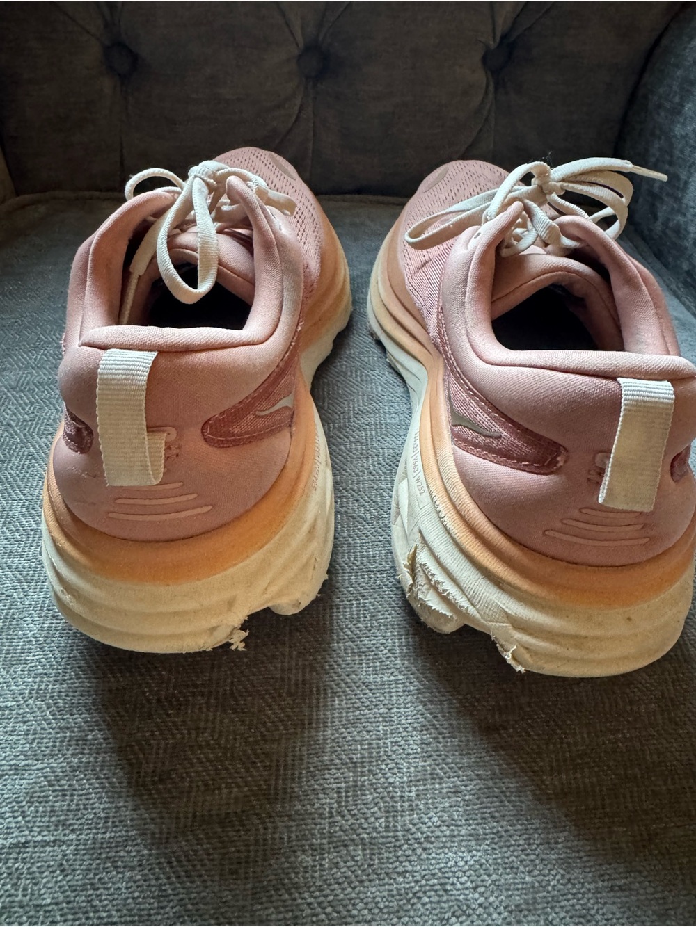 Hoka One One Women's Peach/cream Cushion Running Shoe - Picture 5 of 7
